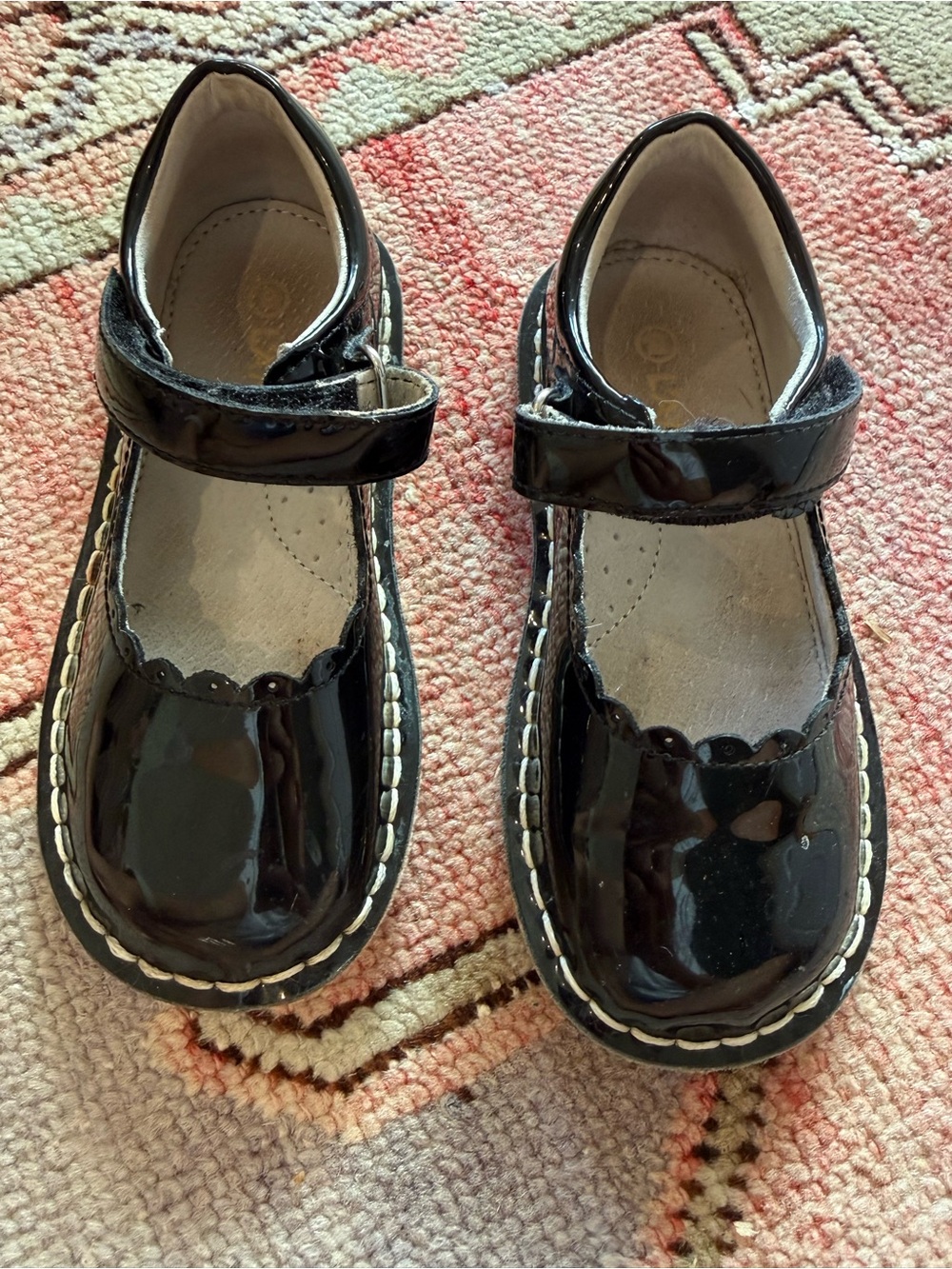 L'Amour Black Patent Mary Jane Dress Shoes for Kids